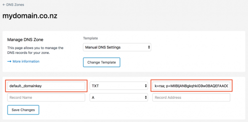 Example DKIM Record
